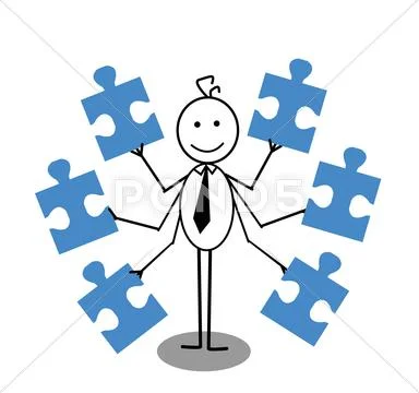 Businessman run for Cooperation Stock Illustration