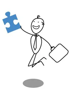 Businessman run for Cooperation Stock Illustration
