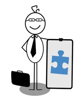 Businessman run for Cooperation Illustrazione stock