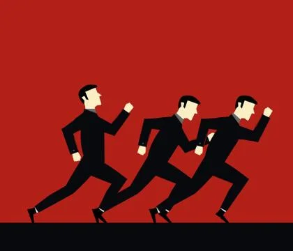 Businessman Run Stock Illustration