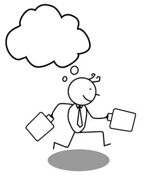 Businessman run Stock Illustration