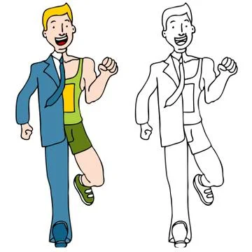 Businessman runner Stock Illustration