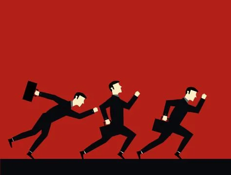 Businessman Running Stock Illustration