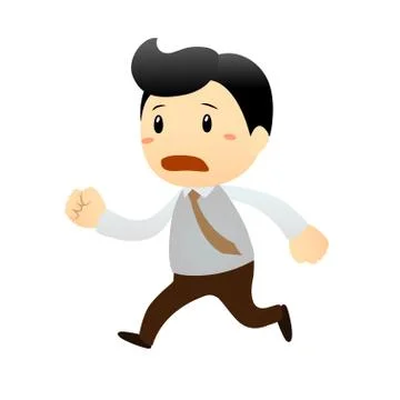 Businessman running Stock Illustration