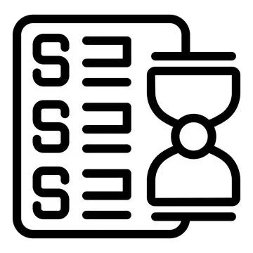 Businessman running out of time checking scheduled goals icon Stock Illustration