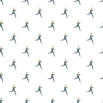 Businessman running pattern representing career ambition and deadline hurry Stock Illustration