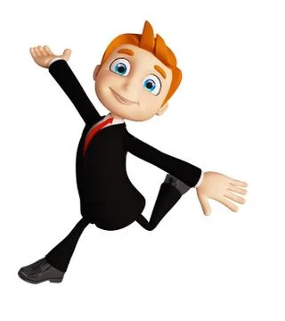 Businessman with running pose Illustrazione stock