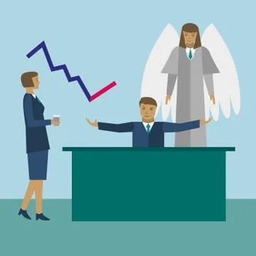 Businessman save his business vector illustration イラスト素材