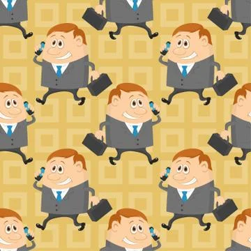 Businessman, seamless pattern Stock Illustration