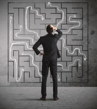 Businessman seek the solution 스톡 사진