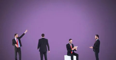 Businessman in sequence Stock Photos