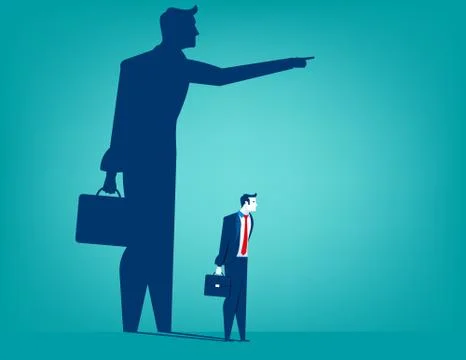 Businessman shadow pointing with him Stock Illustration