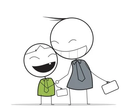 Businessman shaking hands Stock Illustration