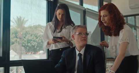 A businessman sharing his ideas with the rest of the team during a meeting. Stock Footage 139920850