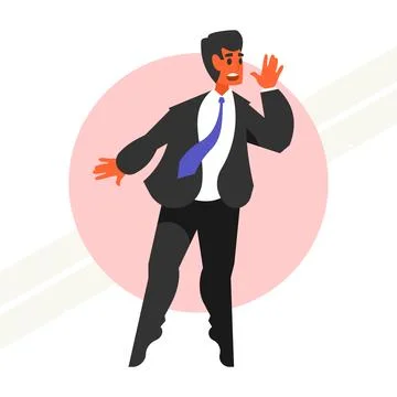 Businessman-shouting Stock Illustration