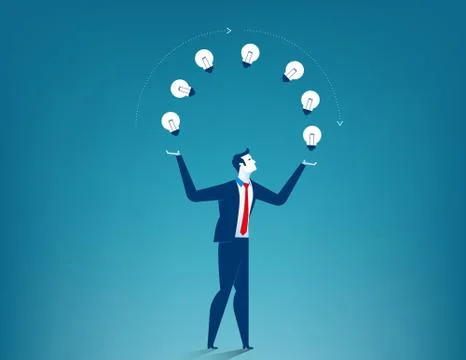 Businessman show creative Stock Illustration