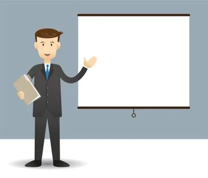 Businessman show Presentation Stock Illustration