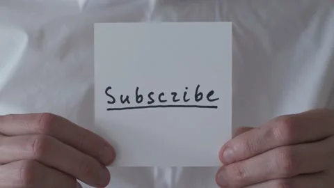 Businessman Showing Subscribe Note Stock Footage 172535419