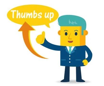 Businessman showing thumb up Stock Illustration