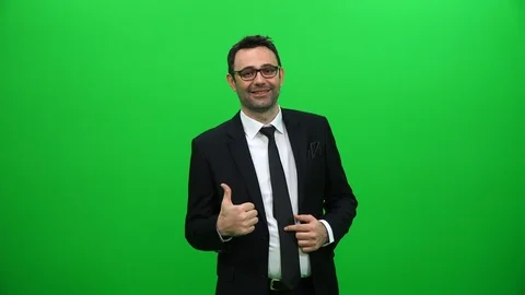 Businessman Showing Thumbs Up 库存影片 88651590
