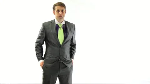 Businessman Shows His Empty Pockets Video stock 11823553