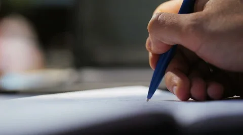 Businessman signing a contract. Signature is fake Stock Footage