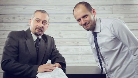 Businessman signs the document Stock Footage 105748409