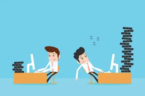 Businessman slacking off Stock Illustration