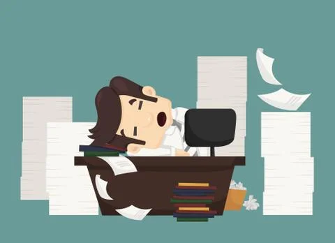 Businessman sleeping Stock-Illustration
