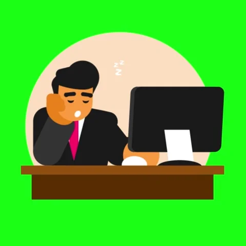 Businessman sleeping at workplace Stock Footage 167355496