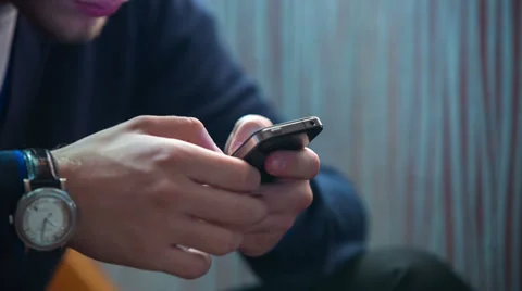 Businessman With Smartphone Stock Footage 32724337