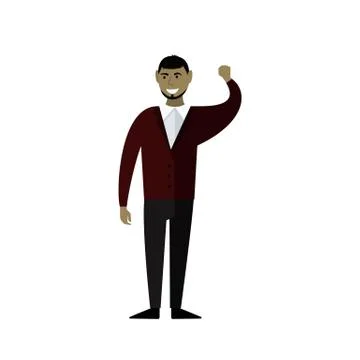 Businessman smiles. Stock Illustration
