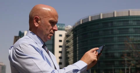 Businessman Sms Text Send Navigate Mobile Phone Website Browsing Shopping Online Stock-Footage 50056475