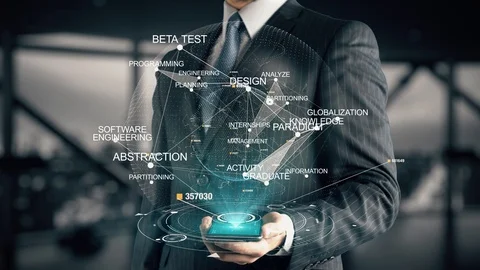 Businessman with Software Engineering Stock Footage 86717700