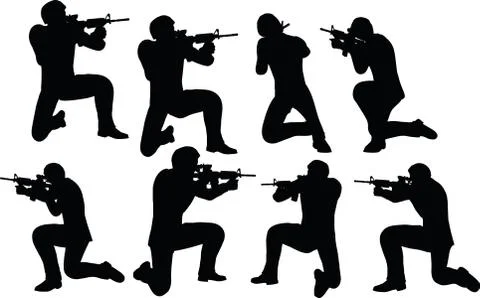 Businessman soldier shoot 스톡 일러스트