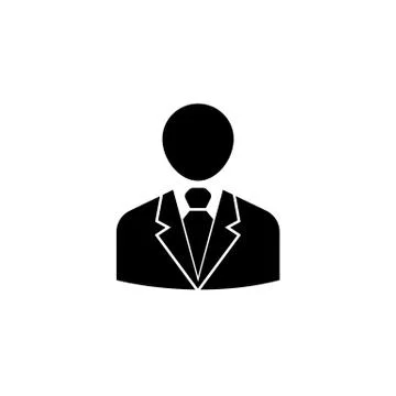 Businessman solid icon, user, business イラスト素材