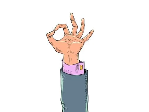 The businessman solved any problem. Help business in any situation. The hand of Illustrazione stock