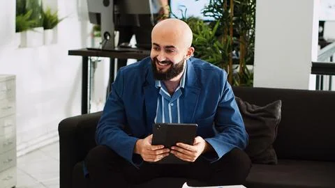 Businessman solving company problems 스톡 사진