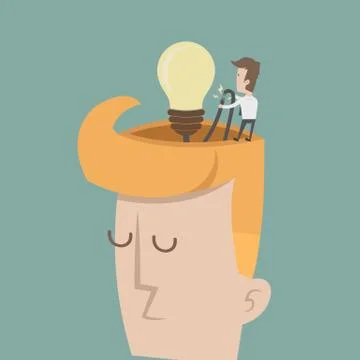 Businessman spark idea , eps10 vector format Stock Illustration
