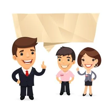 Businessman with Speech Bubble Stock Illustration