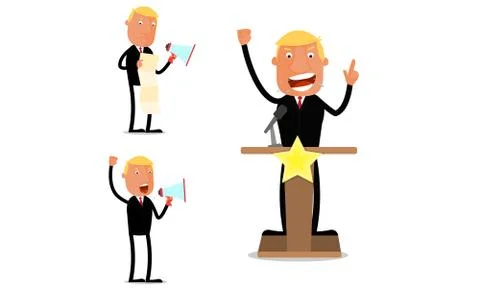 Businessman in speech Illustrazione stock