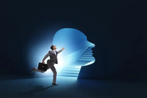 Businessman in split personality concept Foto stock