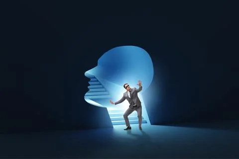 Businessman in split personality concept Foto stock