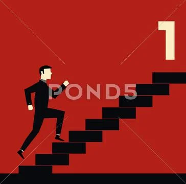 Businessman Stair Stock Illustration