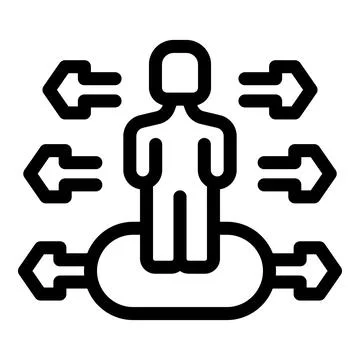 Businessman standing on a cloud computing platform receiving data from arrows Stock Illustration