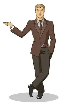 Businessman standing Stock Illustration