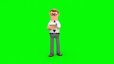 Businessman Standing With Notebook Thinking and Making Notes. 動画素材 260802109