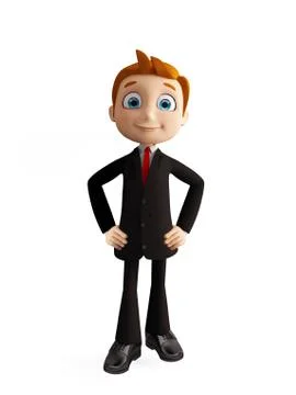Businessman with standing pose Stock Illustration