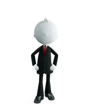 Businessman with standing pose Stock Illustration