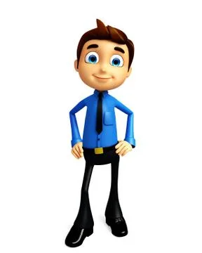Businessman with standing pose Stock Illustration